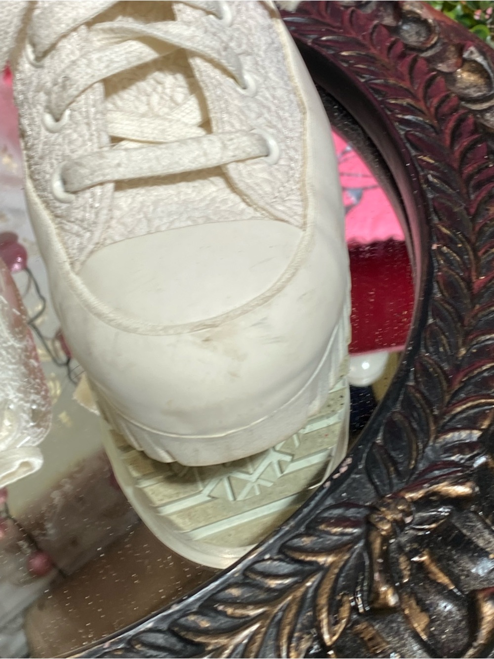 Converse Cream High-Top Canvas Sneakers - Picture 3 of 16